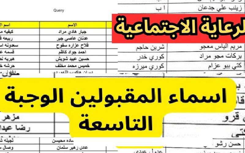 “من هنا” أسماء الرعاية الاجتماعية pdf في العراق لجميع المحافظات 2024